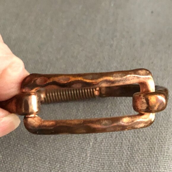 Heavy Gauge Hammered Copper Cuff Bracelet - Gypsie Fairy Grunge - Picture 2 of 4